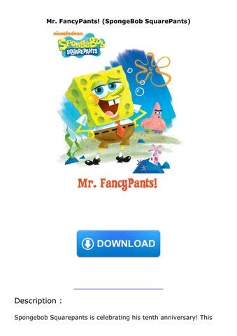 PDF_ Mr. FancyPants! (SpongeBob SquarePants) by ofeliacarlson - Issuu