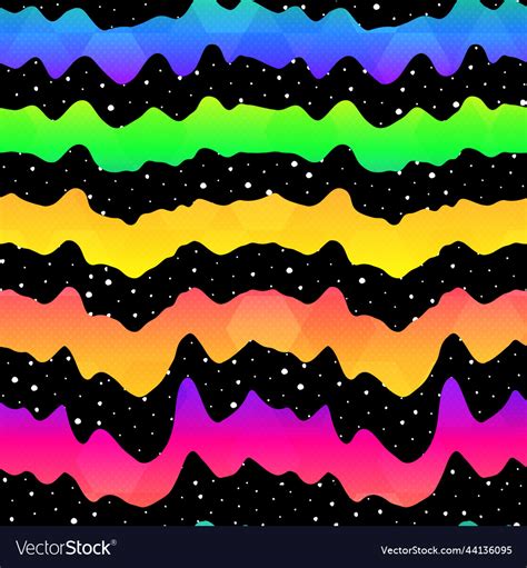 Rainbow wave seamless patternds Royalty Free Vector Image