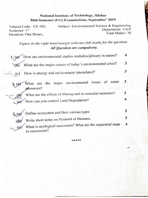 st year question papers
