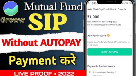 How To Pay Sip Manually In Groww App Groww Sip Payment Without