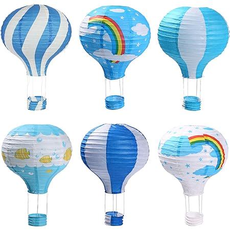 Amazon Hanging Rainbow Hot Air Balloon Paper Lanterns Set Party Decoration Birthday Wedding
