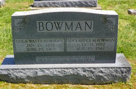 Alexander M Bowman 1882 1961 Find A Grave Memorial