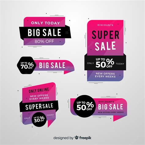 Premium Vector Sale Label Collection