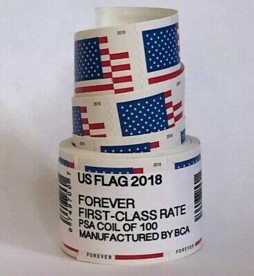 US Flag Forever Coil Of 100 Postage Stamps Stamp Design May Vary