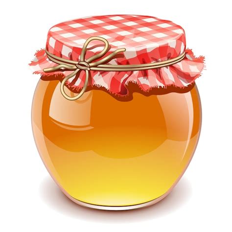 Premium Vector | Honey bottle on white background