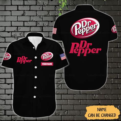 Dr Pepper Button Shirt Dr Pepper Button Shirt Men Dr Pepper Summer