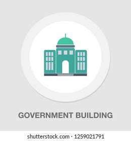 Government Building Icon Stock Vector (Royalty Free) 1259021791