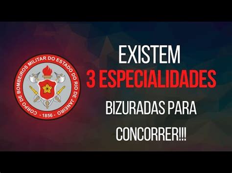 Existem 3 áreas para especiais para o Concurso do CBMERJ 2023