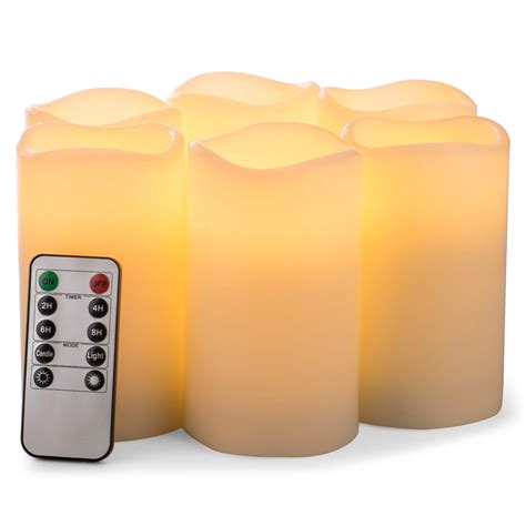 Flameless Candles Battery Operated Pillar Real Wax Flickering Electric Led Candle T Sets With