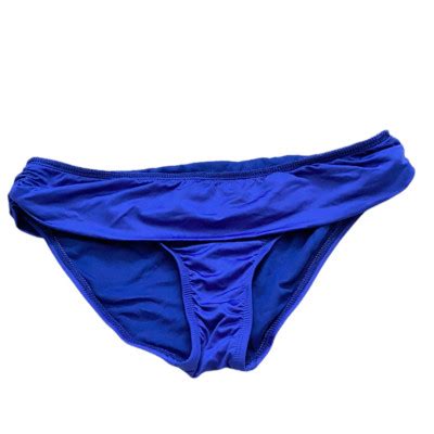 NEW Apt Women S Bikini Bottoms Swimsuit Size Blue Full Coverage Accents EBay