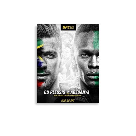 UFC 305 Limited Edition / UFC 305 Poster / Du Plessis Vs Adesanya Poster / Dricus Du Plessis Vs ...