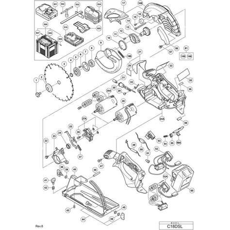 Main Assembly For Hikoki C Dsl Cordless Circular Saw L S Engineers