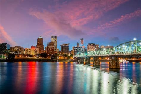 Premium Photo Portland City Downtown Skyline Cityscape Of Oregon In Usa