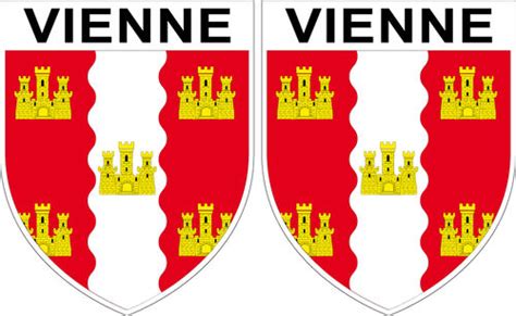 2 Autocollants Blason VIENNE 86 SAFIRMES