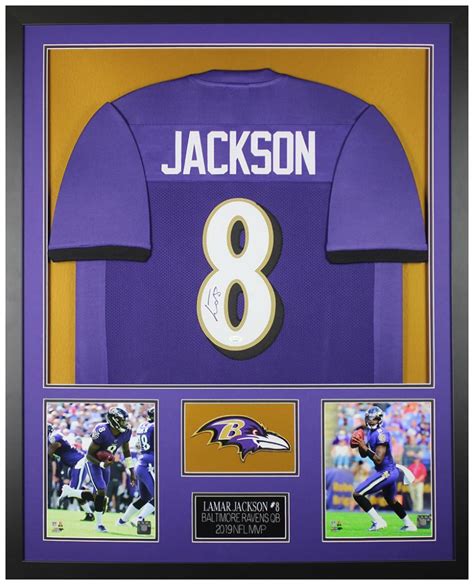 Lamar Jackson Signed Custom Framed Jersey Display (JSA) | Pristine Auction