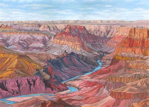 No 16 The Grand Canyon Illustration By Jonathan Chapman Cactus