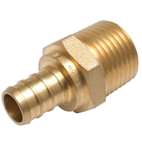 Sharkbite 1 2 In Brass Pex Barb X Male Pipe Thread Adapter Uc120lfa