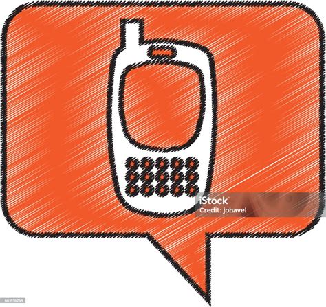 Speech Bubble With Cellphone Icon Stock Illustration Download Image