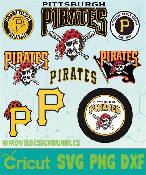 PITTSBURGH PIRATES MLB BUNDLE LOGO SVG, PNG, DXF - Movie Design Bundles