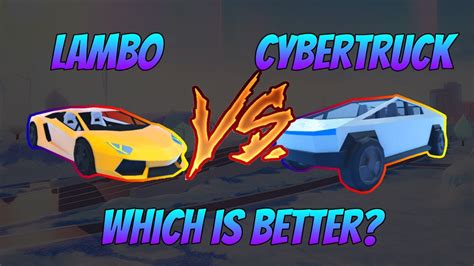 Lambo Vs Cybertruck Top Speed Test In Roblox Jailbreak Best Car For 100k Cash Youtube