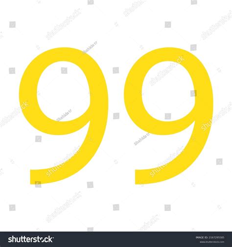 99 Number Simple Clip Art Vector Stock Vector (Royalty Free) 2167295585 ...