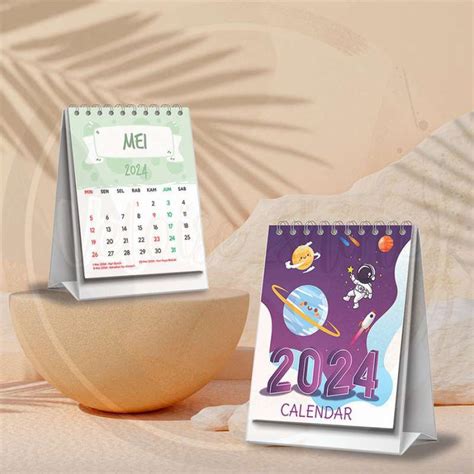 Jual Kalender Mini Kalender Meja Desk Calendar Aesthetic