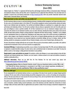 Fillable Online Form Crs Customer Relationship Summary November