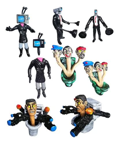 4 Figuras Juguetes Skibidi Toilet Terror Taza Wc MercadoLibre