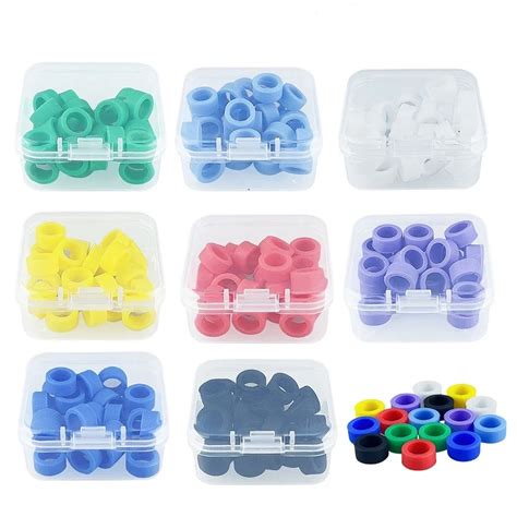 20Pcs Box Small Dental Orthodontic Silicone Instrument Color Code Rings