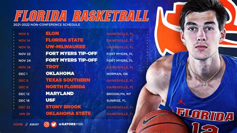 Florida Gators Basketball Schedule 2024-23 - emilee karalynn