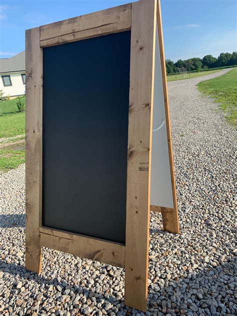 Extra Large Sidewalk Chalkboard Sandwich Board Sign Double Etsy