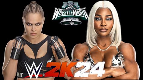 WWE 2K24 Ronda Rousey Vs Jade Cargill Clash Of The Titans PS54K60