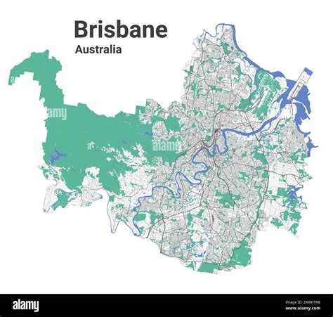 Carte De Brisbane Carte D Taill E Du Quartier Administratif De