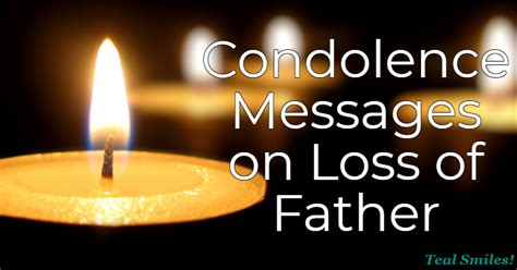 Condolence Messages on Loss of Father - Teal Smiles