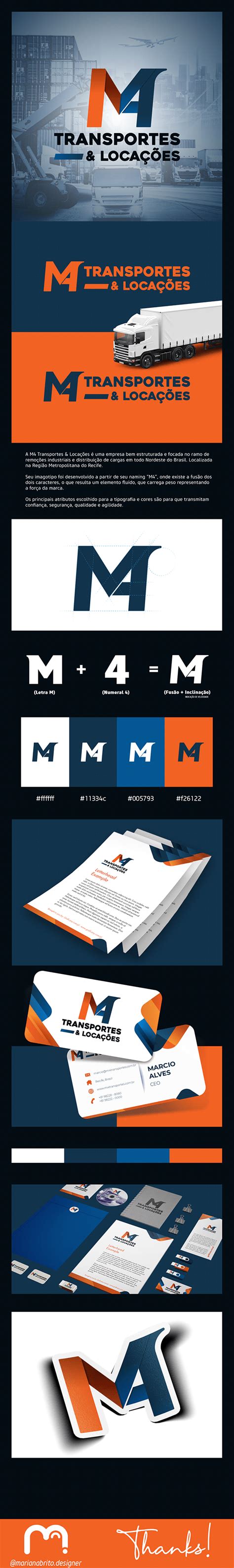 M Transportes Identidade Visual Behance