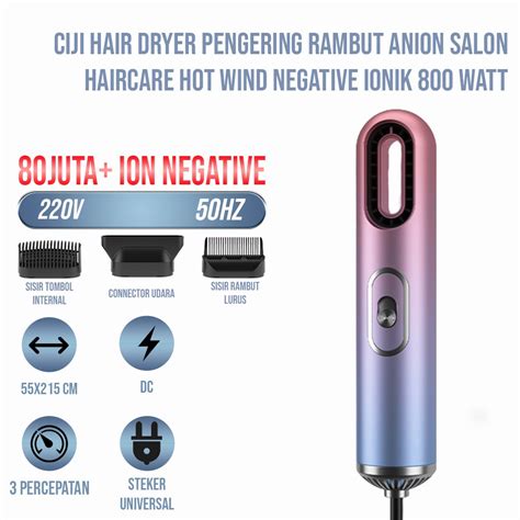 Jual Ciji Hair Dryer Pengering Rambut Anion Salon Haircare Hot Wind Ionik Shopee Indonesia