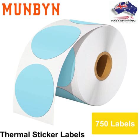 Munbyn 2 Circle Direct Thermal Sticker Round Label Adhesive 750 Labels For Diy Ebay