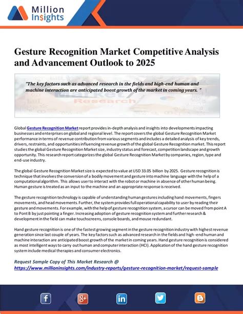 PPT Gesture Recognition Market Size Prospective Growth And Forecasts