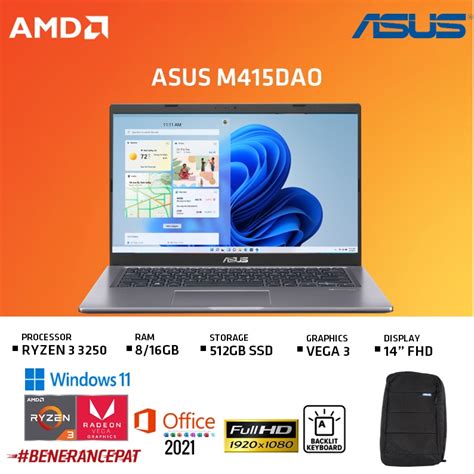 Jual Asus M Dao Fhd Ryzen Gb Gb Ssd Vega W Ohs