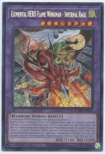 Elemental Hero Flame Wingman Infernal Rage BLMR EN012 Secret Rare