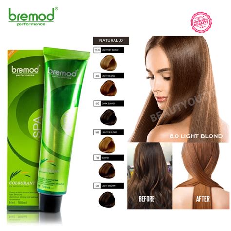 Bremod Hair Color Colour Oxidizing Cream 100 Ml Fashion Color BR R301 Black Brown Blonde