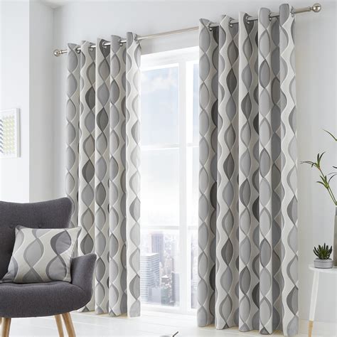 Lennox Grey Eyelet Curtains – Julian Charles Home