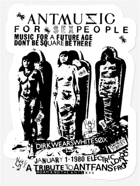 Antmusic For Sex People Adam And The Ants Stickers Sold By Raging Knave SKU