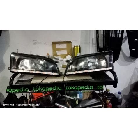 Jual Headlamp Lampu Depan Great Corolla Smoke Custom Alis Led Crystal