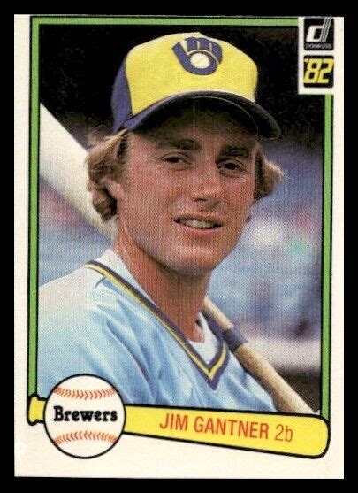 Donruss Jim Gantner Milwaukee Brewers Baseball Card Ebay