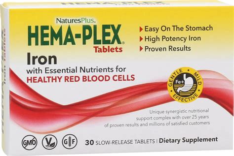 Natures Plus Хелатное железо 30 таблеток Hema Plex - купить с доставкой ...