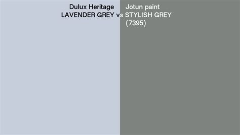 Dulux Heritage Lavender Grey Vs Jotun Paint Stylish Grey 7395 Side By