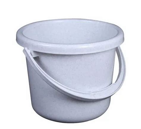 White L Plastic Water Bucket For Household With Handle At Rs In