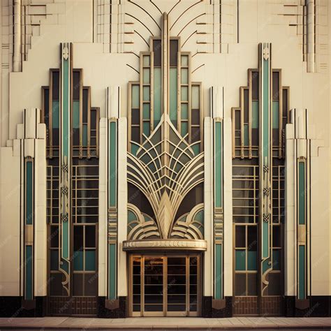 Premium Photo | Art deco building facade