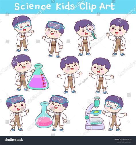 Set Science Kids Clip Art Stock Vector (Royalty Free) 2426218255 ...